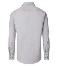 CASAMODA Langarmhemd Freizeithemd Print Grau/Creme/Dunkelgrau/Dunkelblau