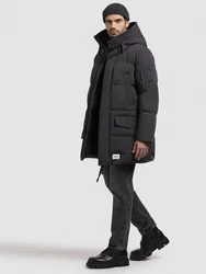 khujo Wintermantel XXX Dunkelgrau/Schwarz/Grau