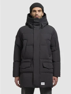 khujo Wintermantel XXX Dunkelgrau/Schwarz/Grau