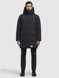 Khujo Wintermantel Morse2 Schwarz/Dunkelblau/Grau/Dunkelgrau