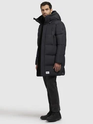 Khujo Wintermantel Morse2 Schwarz/Dunkelblau/Grau/Dunkelgrau