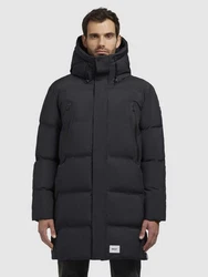 Khujo Wintermantel Morse2 Schwarz/Dunkelblau/Grau/Dunkelgrau