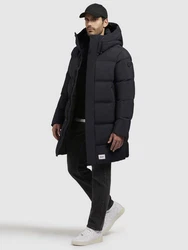 khujo Wintermantel STANK2 Schwarz/Dunkelblau/Dunkelgrau