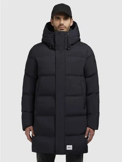 khujo Wintermantel STANK2 Schwarz/Dunkelblau/Dunkelgrau