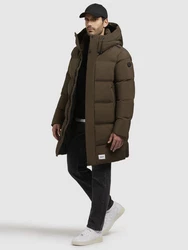 khujo Wintermantel STANK2 Dunkelgrün/Khaki/Braun/Beige