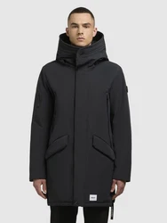 khujo Wintermantel LARC Schwarz/Dunkelgrau/Grau