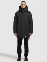 khujo Wintermantel LARC Schwarz/Dunkelgrau/Grau