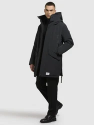 khujo Wintermantel LARC Schwarz/Dunkelgrau/Grau