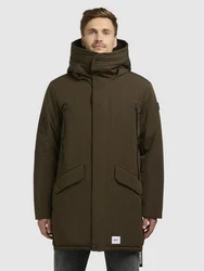 khujo Wintermantel LARC Dunkelgrün/Khaki/Braun