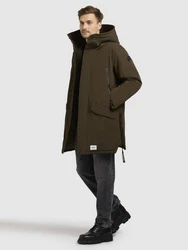 khujo Wintermantel LARC Dunkelgrün/Khaki/Braun