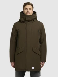 khujo Wintermantel LARC Dunkelgrün/Khaki/Braun