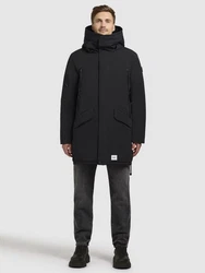 khujo Wintermantel LARC Schwarz/Dunkelgrau