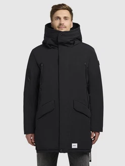 khujo Wintermantel LARC Schwarz/Dunkelgrau