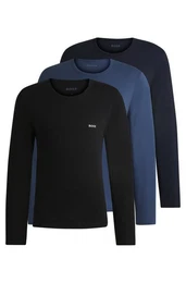 Langarmshirt longsleeve-Shirt R-Neck Classic COTTON 3pcs/pack (3-tlg) mit Logo-Schriftzug