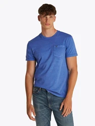 Tommy Jeans T-Shirt TJM SLIM WASHED POCKET TEE Blau