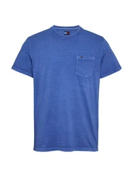 Tommy Jeans T-Shirt TJM SLIM WASHED POCKET TEE Blau