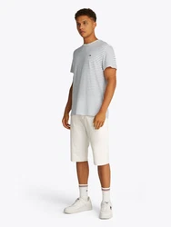 Tommy Jeans Rundhalsshirt TJM SLIM STRIPE TEE Weiß/Hellblau/Grau