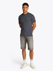 Tommy Jeans Rundhalsshirt TJM SLIM STRIPE TEE Dunkelblau/Hellblau/Blau/Schwarz