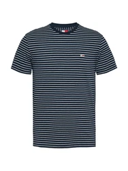 Tommy Jeans Rundhalsshirt TJM SLIM STRIPE TEE Dunkelblau/Hellblau/Blau/Schwarz