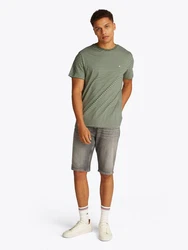 Tommy Jeans Rundhalsshirt TJM SLIM STRIPE TEE Dunkelgrün/Grün