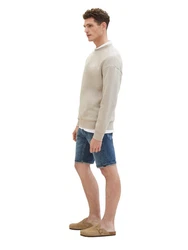 TOM TAILOR Jeansshorts TTJOSH Regular Fit (7363) Khaki/Beige/Weiß/Creme