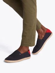 Tommy Hilfiger Hilfiger Espadrille Core Textile Slipper dunkelblau / knallrot