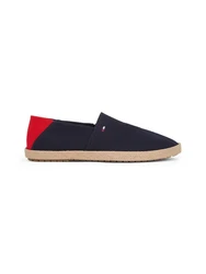 Tommy Hilfiger Hilfiger Espadrille Core Textile Slipper dunkelblau / knallrot