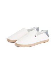 HILFIGER ESPADRILLE CORE TEXTILE Slipper, Schlupfschuh, Espadrilles, Sommerschuh, Kontrastbesatz an der Ferse