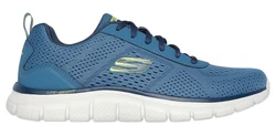 Skechers Slip-On Sneaker TRACK-LESHUR Hellblau/Grau/Blau