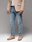 OMBRE Jeans Denim-Hose CARROT FIT Hellblau/Blau/Beige