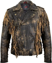 Motorradjacke Fransen Motorrad Chopper Lederjacke Vintage Herren Fransen Motorrad Lederjacke Vintage Braun
