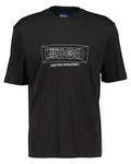 HUGO T-Shirt Herren NUFRANCOS Regular Fit Schwarz/Lila