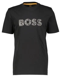 BOSS T-Shirt TE_LOGOTEXTURE Regular Fit Schwarz/Braun/Rosa/Gold