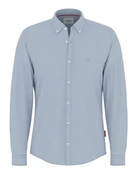 Langarmhemd Haven3-W Mit Ton-in Ton Markenlogoprint auf der Brust