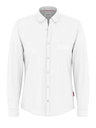 Joop Hose Langarmhemd Haven3-W Weiß/Creme/Grau