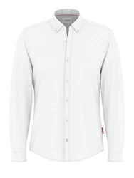 Joop Hose Langarmhemd Haven3-W Weiß/Creme/Grau