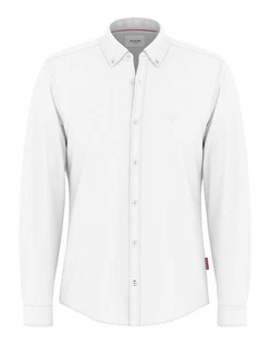 Joop Hose Langarmhemd Haven3-W Weiß/Creme/Grau