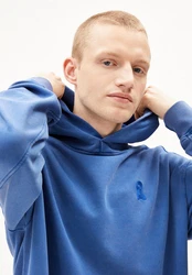 Armedangels Sweatshirt EMAAL HOODIE GMT DYE Herren Blau/Hellblau