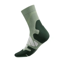 Bauerfeind Sportsocken Outdoor Merino Compression Erste Hilfe Artikel Grün/Dunkelgrün