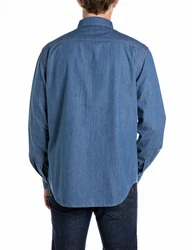 Replay T-Shirt Langarmhemd Blau/Hellblau