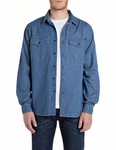 Replay T-Shirt Langarmhemd Blau/Hellblau