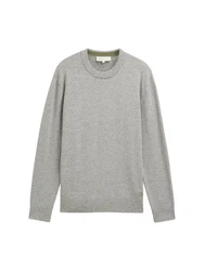 TOM TAILOR Pullover Grau/Hellgrau