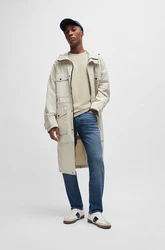 BOSS T-Shirt 'Chup' beige/weiß