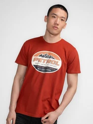 Petrol Industries T-Shirt Kennicott Rot/Braun/Dunkelrot/Orange