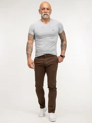 Rock Creek Chinohose Khaki/Dunkelbraun