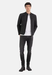 Steppjacke Jacke Kurze Steppjacke mit Stehkragen und (1-St)