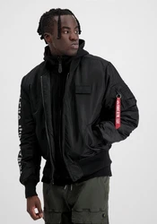 Alpha Industries Winterjacke MA-1 D-Tec SE Dunkelblau/Schwarz/Grau