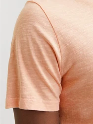 Jack & Jones T-Shirt JJESPLIT NECK TEE SS NOOS (1-tlg) Orange
