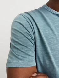Jack & Jones T-Shirt JJESPLIT NECK TEE SS NOOS (1-tlg) Blau/Grau/Hellblau