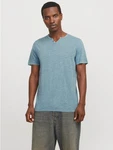 Jack & Jones T-Shirt JJESPLIT NECK TEE SS NOOS (1-tlg) Blau/Grau/Hellblau Jack & Jones T-Shirt JJESPLIT NECK TEE SS NOOS (1-tlg) Blau/Grau/Hellblau